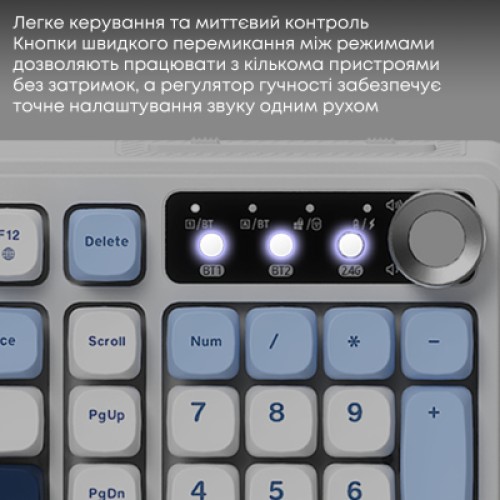 Клавиатура Ajazz AF98 Plus Wireless/Bluetooth/USB UA White/Blue (AF98-PLUS-GB)