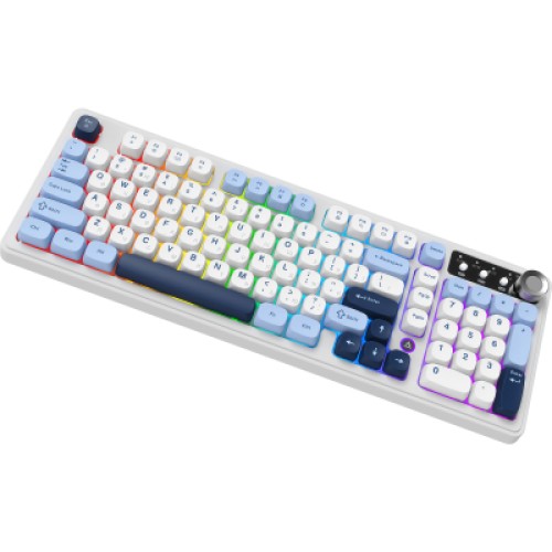 Клавиатура Ajazz AF98 Plus Wireless/Bluetooth/USB UA White/Blue (AF98-PLUS-GB)