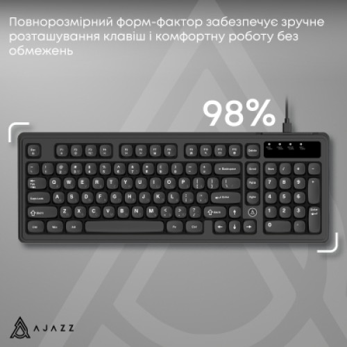 Клавиатура Ajazz AF98 USB UA Black (AF98-B)