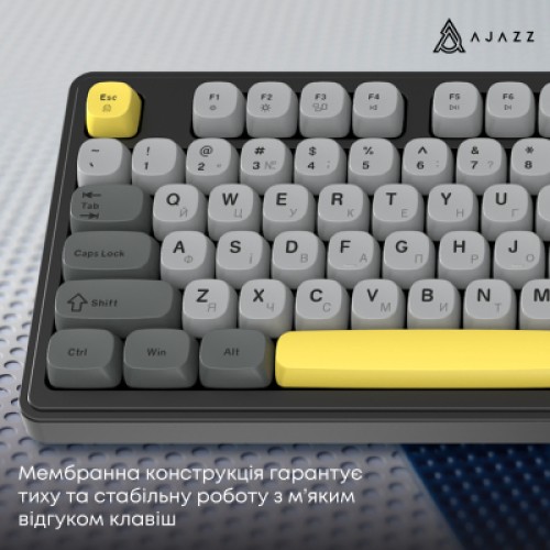 Клавиатура Ajazz AF98 USB UA Black/Grey/Yellow (AF98-BGY)