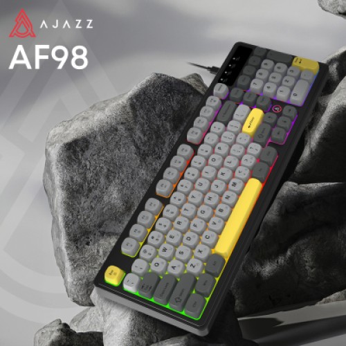 Клавиатура Ajazz AF98 USB UA Black/Grey/Yellow (AF98-BGY)