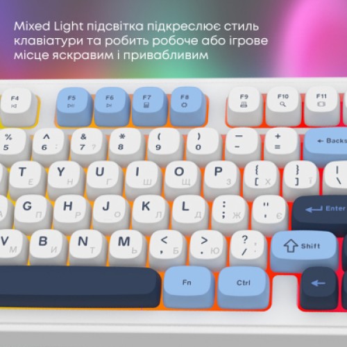 Клавиатура Ajazz AF98 USB UA White/Blue (AF98-GB)