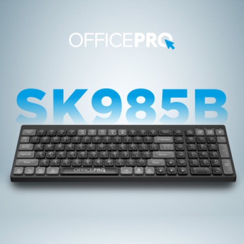 Клавиатура OfficePro SK985BO Bluetooth/Wireless UA Black/White (SK985BO)