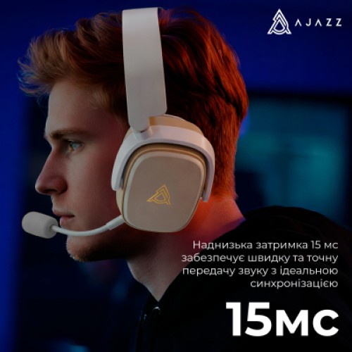 Наушники Ajazz AHM09 MAX 3-Mode Gray/White (AHM09-MAX-GW)
