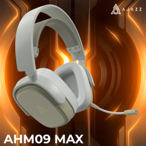 Наушники Ajazz AHM09 MAX 3-Mode Gray/White (AHM09-MAX-GW)