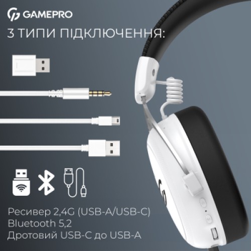 Наушники GamePro Asgard Skald 4-Mode White (HSW160W)