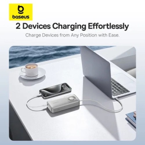 Батарея универсальная Baseus Free2Pull 20000mAh 65W, PD/3.0, QC/3.0, Lunar gray (P10073700843-00)