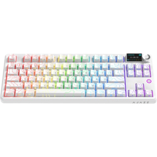 Клавиатура Ajazz AK870 V2 Maillard Switch Wireless/Bluetooth/USB UA White (AK870-V2-S-W)