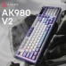 Клавиатура Ajazz AK980 V2 Gift Switch V2 Wireless/Bluetooth/USB UA White/Blue (AK980-V2-G-PWB)