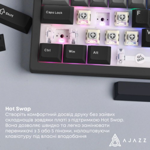 Клавиатура Ajazz AK650 Day Dream Switch Gradient USB UA Black (AK650-DD-BG)