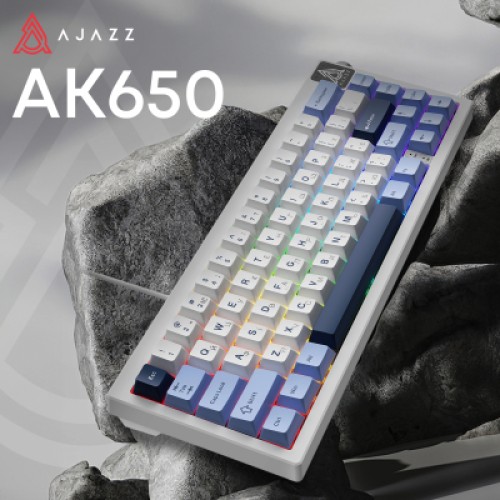 Клавиатура Ajazz AK650 Sea Salt Switch USB UA White/Blue (AK650-SS-BWB)