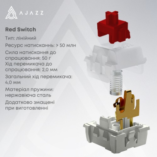 Клавиатура Ajazz AK980 Red Switch USB UA Black (AK980-R-BR)