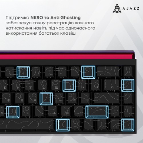 Клавиатура Ajazz NK68 Red Switch USB UA Black (NK68-R-S-B)