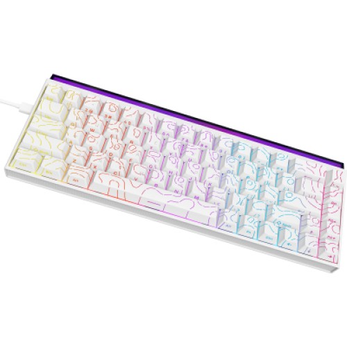 Клавиатура Ajazz NK68 Red Switch USB UA White (NK68-R-S-W)