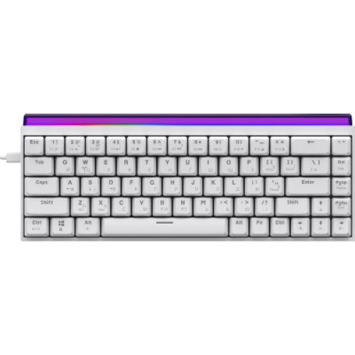 Клавиатура Ajazz NK68 Red Switch USB UA White (NK68-R-W)