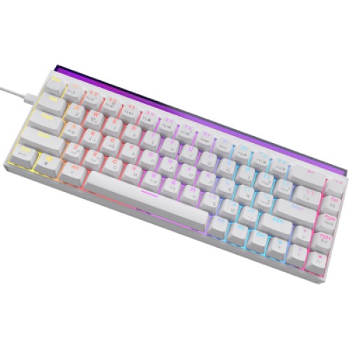 Клавиатура Ajazz NK68 Red Switch USB UA White (NK68-R-W)