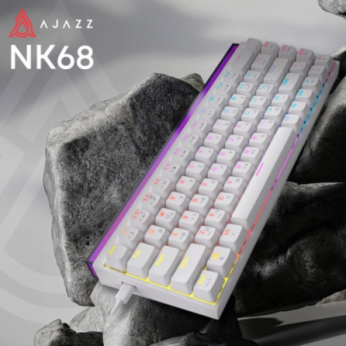 Клавиатура Ajazz NK68 Red Switch USB UA White (NK68-R-W)