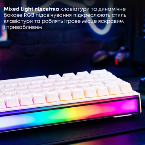 Клавиатура Ajazz NK68 Red Switch USB UA White (NK68-R-W)