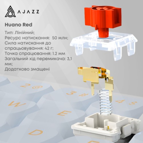 Клавиатура Ajazz AKP815 RGB Red Switch USB UA White/Blue (AKP815-R-WBO)