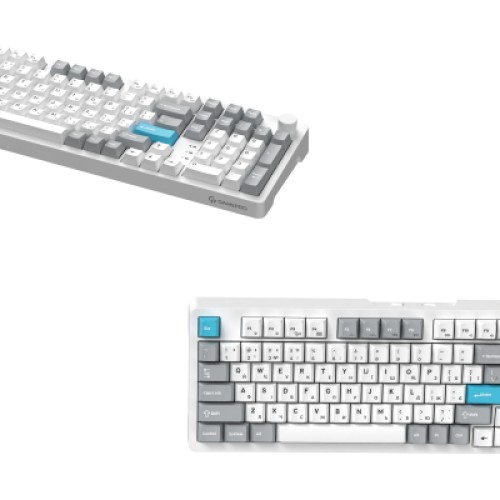 Клавиатура GamePro Asgard Drakkar Keychron Super Red Switch Wireless/Bluetooth/USB UA White (MK305WH)