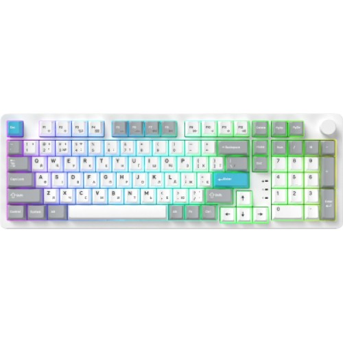 Клавиатура GamePro Asgard Drakkar Keychron Super Red Switch Wireless/Bluetooth/USB UA White (MK305WH)