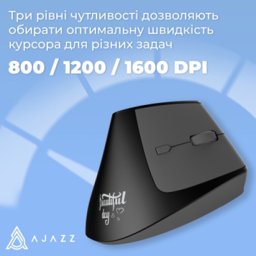 Мышка Ajazz i300 Wireless/Bluetooth/USB Black (i300-B)