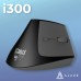 Мышка Ajazz i300 Wireless/Bluetooth/USB Black (i300-B)