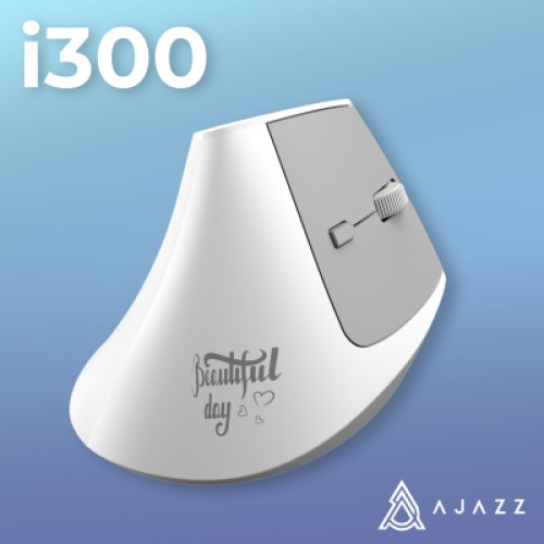 Мышка Ajazz i300 Wireless/Bluetooth/USB White (i300-W)