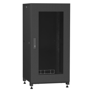Шкаф напольный Ipcom 24U 19" 600x1000 (С-24U-06х10-ДС-ПГ-9005)