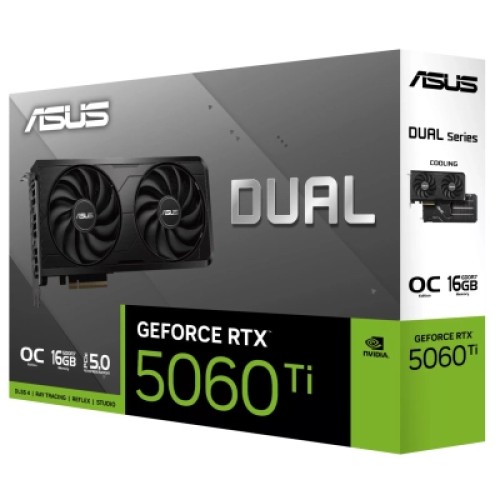 Видеокарта ASUS GeForce RTX5060Ti 16Gb DUAL OC EVO (DUAL-RTX5060TI-O16G-EVO)