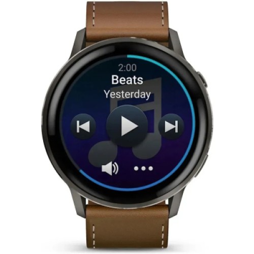 Смарт-часы Garmin Venu 4 (45mm), Black w/ Slate + Leather, GPS смарт-годинник (010-03014-03) Смарт-часы Garmin Venu 4 (45mm), Black w/ Slate + Leather, GPS смарт-годинник (010-03014-03)