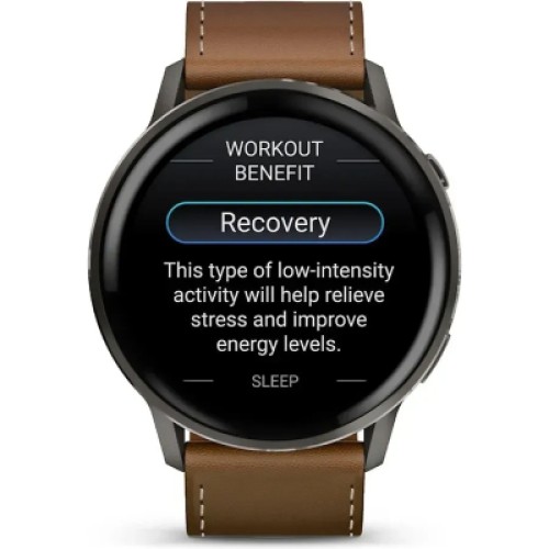 Смарт-часы Garmin Venu 4 (45mm), Black w/ Slate + Leather, GPS смарт-годинник (010-03014-03) Смарт-часы Garmin Venu 4 (45mm), Black w/ Slate + Leather, GPS смарт-годинник (010-03014-03)