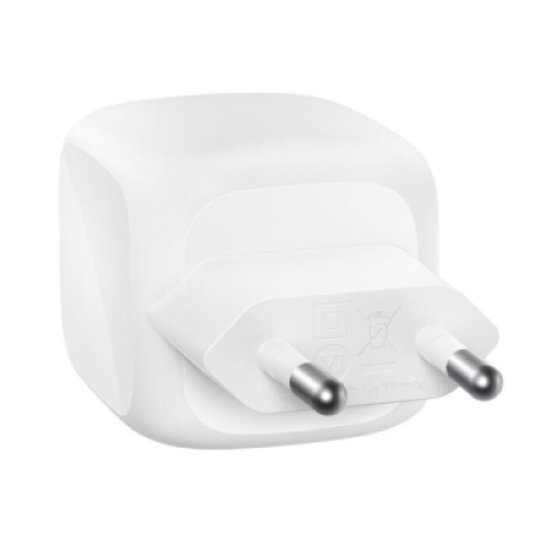 Зарядное устройство Belkin 2xUSB-C PD50W GaN PPS + cable USB-C to USB-C 1.0m white (WCH019KQ1MWH-B6)