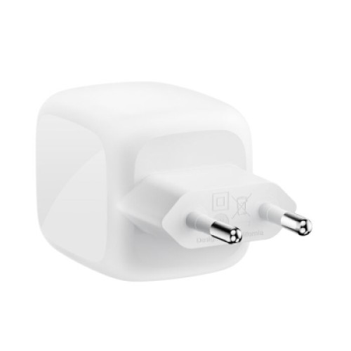 Зарядное устройство Belkin 2xUSB-C PD67W GaN PPS white (WCH020KQWH)