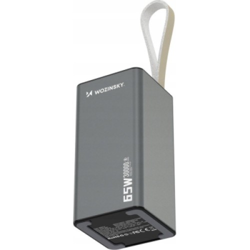 Батарея универсальная Wozinsky 30000mAh, K65+ 65W 30000mAh 2*USB-C, USB-A (5907769364457)
