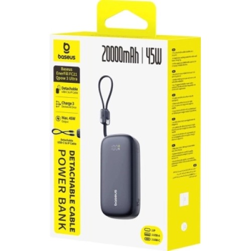 Батарея универсальная Baseus EnerFill FC21 Qpow 3 Ultra 20000mAh 45W Black (E0027P00)