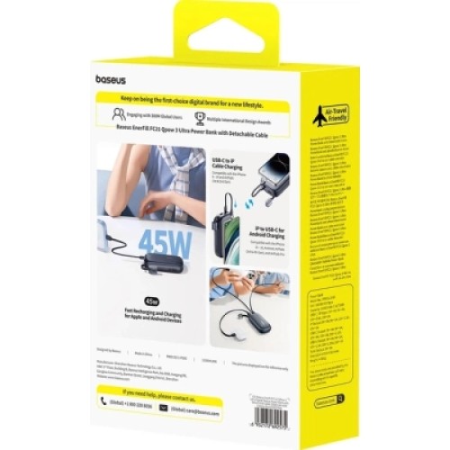 Батарея универсальная Baseus EnerFill FC21 Qpow 3 Ultra 20000mAh 45W Black (E0027P00)