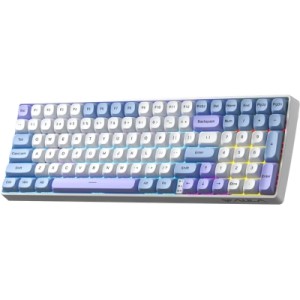 Клавіатура Aula S100pro RGB KRGD Red Switch Wireless/Bluetooth/Type-C UA White/Blue (6948391205762)