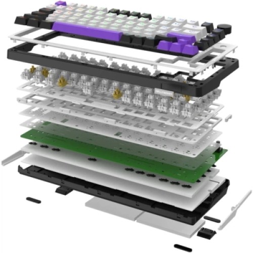 Клавиатура Hator Hellyberry HK75 Mechanical Linear RGB USB UA White/Violet (HK75)