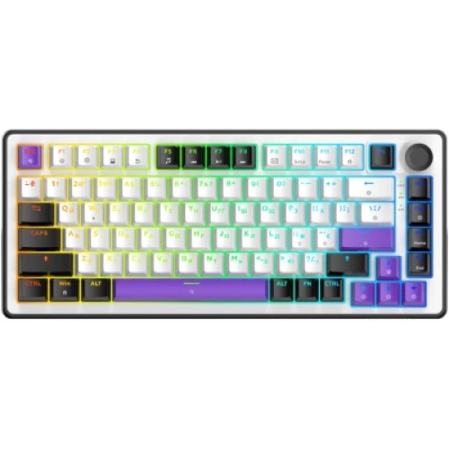 Клавиатура Hator Hellyberry HK75 Mechanical Linear RGB USB UA White/Violet (HK75)