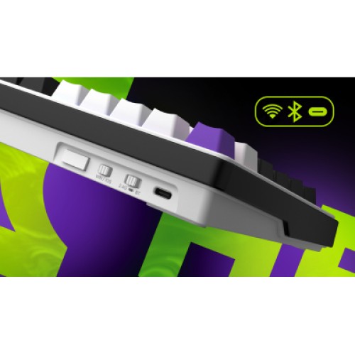 Клавиатура Hator Hellyberry HK75 Mechanical Linear RGB Wireless/Bluetooth/USB UA White/Violet (HK75_wireless)