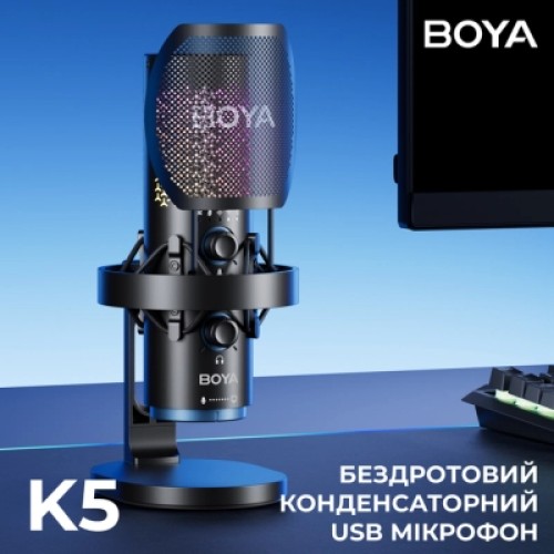 Микрофон Boya K5-02 RGBType-C/3,5 мм Jack Black (BOYA K5-02)