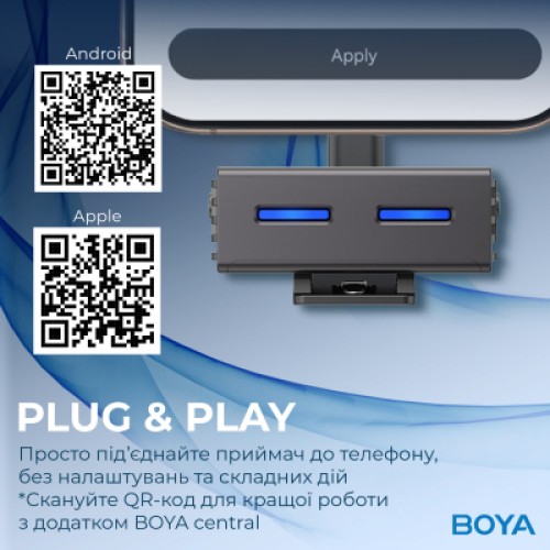 Микрофон Boya LINK 3-02 Type-C/TRS Black (LINK 3-02)