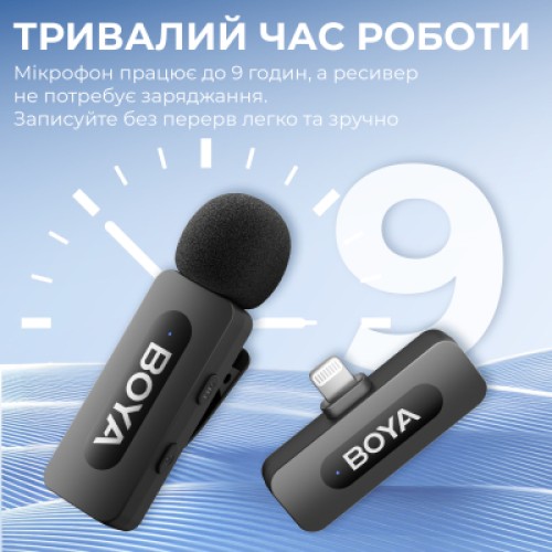 Микрофон Boya BY-V1 Lightning Black (BY-V1)