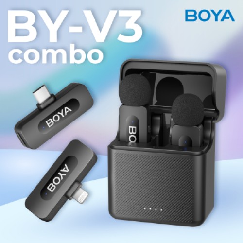 Микрофон Boya BY-V3 combo Type-C/Lightning Black (BY-V3 Combo)