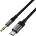 Кабель мультимедийный USB-C to 3.5mm M 0.15m black Acefast (6974316285274)
