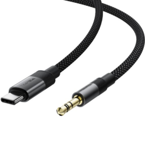 Кабель мультимедийный USB-C to 3.5mm M 0.15m black Acefast (6974316285274)