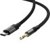 Кабель мультимедийный USB-C to 3.5mm M 0.15m black Acefast (6974316285274)
