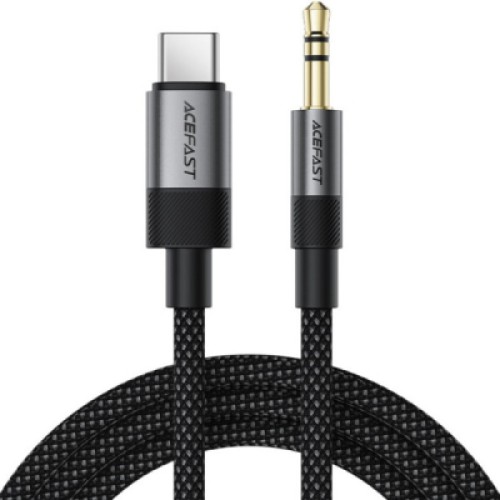 Кабель мультимедийный USB-C to 3.5mm M 0.15m black Acefast (6974316285274)