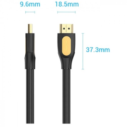 Кабель мультимедийный HDMI M to HDMI M 1.5m V2.0 4K 60Hz black VENTION (ALIBG)